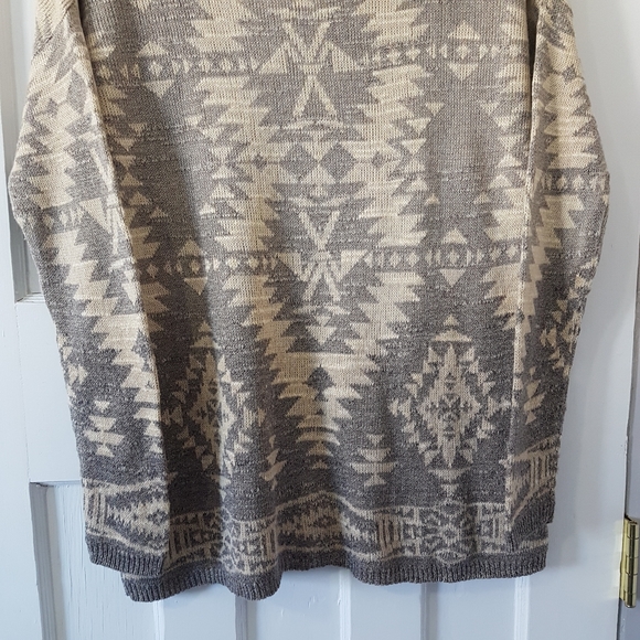 Denim & Supply Ralph Lauren Aztec Cotton Pull on Crewneck Sweater Sz S - Picture 5 of 11